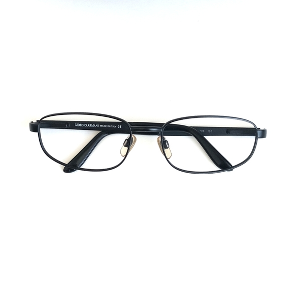 Vintage Giorgio Armani Semi Gloss/ Matte Black Eye Glass Frames 1511 706 130 - Picture 10 of 14